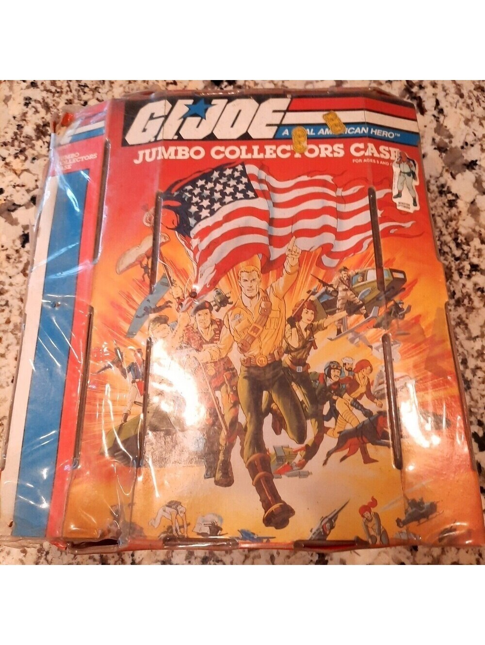Vintage Hasbro G.I. Joe Jumbo Collectors Case Vinyl carry storage Made In USA